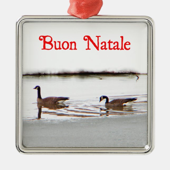Buon Natale - Honkers - Kanadas Ornament Aus Metall (Vorne)