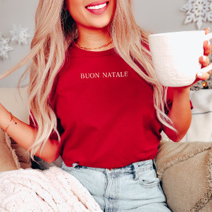 Buon Natale ist einfach und stilvoll Italienisch T-Shirt