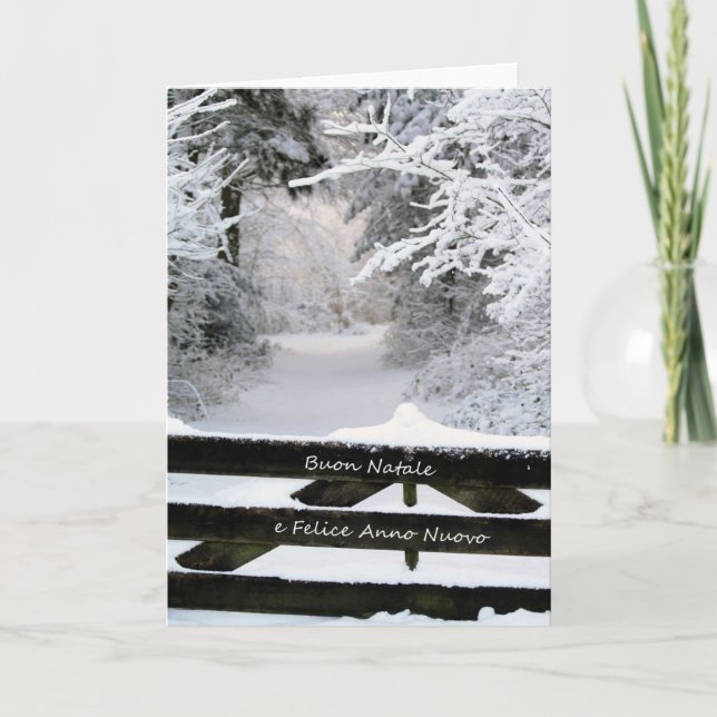 Buon Natale Italian Christmas Card Feiertagskarte (Vorderseite)