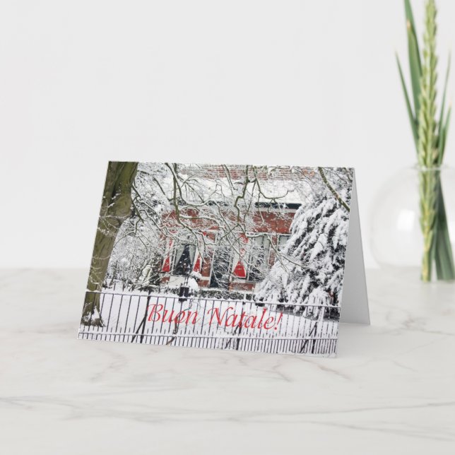 Buon Natale Italian Christmas Card Feiertagskarte (Vorderseite)