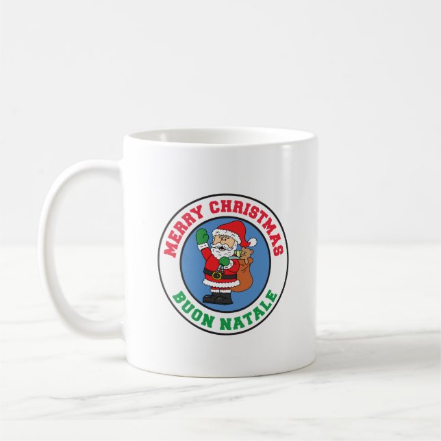 Buon Natale Italian Christmas Santa Santa Kaffeetasse (Links)