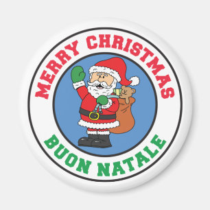 Buon Natale Italian Christmas Santa Santa Magnet
