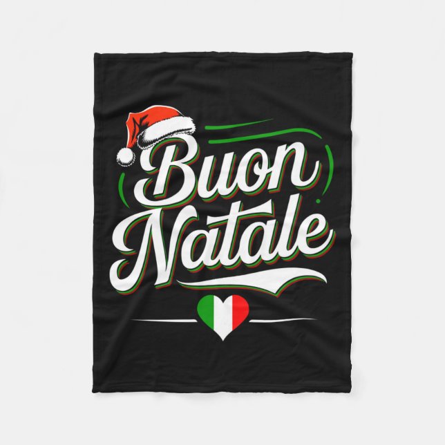Buon Natale Italian Family Christmas Italy Pride H Fleecedecke (Vorderseite)