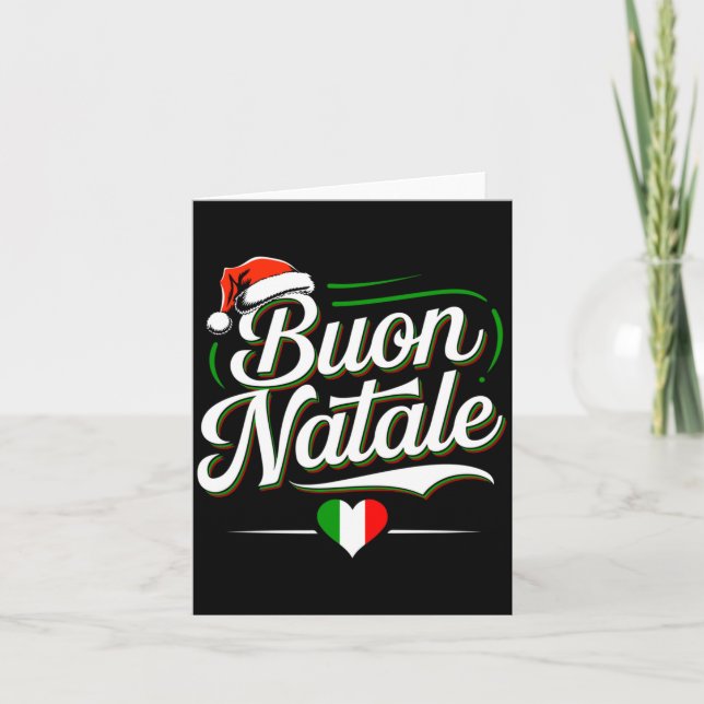 Buon Natale Italian Family Christmas Italy Pride H Karte (Vorderseite)