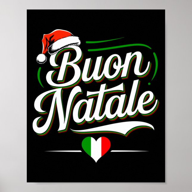 Buon Natale Italian Family Christmas Italy Pride H Poster (Vorne)