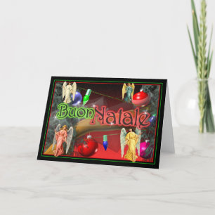 Buon Natale Italian Happy Holidays Feiertagskarte