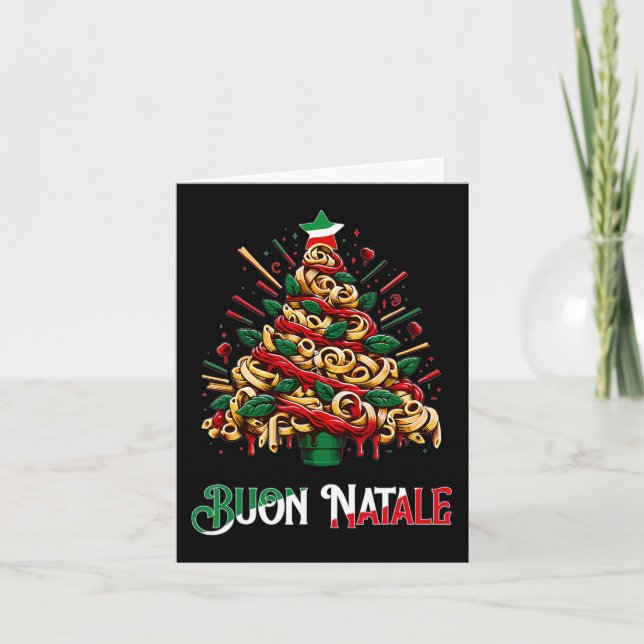 Buon natale italian Pasta Weihnachten Weihnachten Karte (Vorderseite)