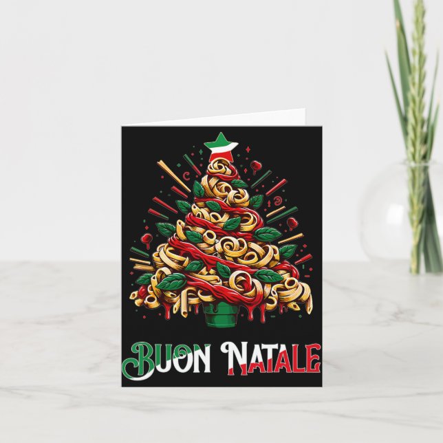 Buon natale italian Pasta Weihnachten Weihnachten Karte (Vorderseite)