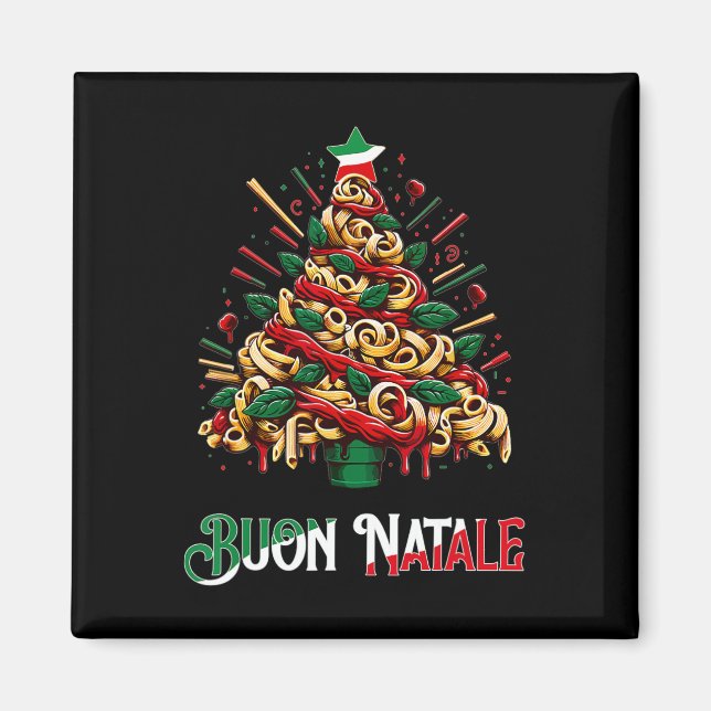Buon natale italian Pasta Weihnachten Weihnachten Magnet (Vorne)