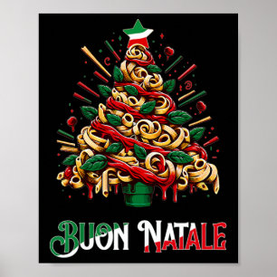 Buon natale italian Pasta Weihnachten Weihnachten Poster