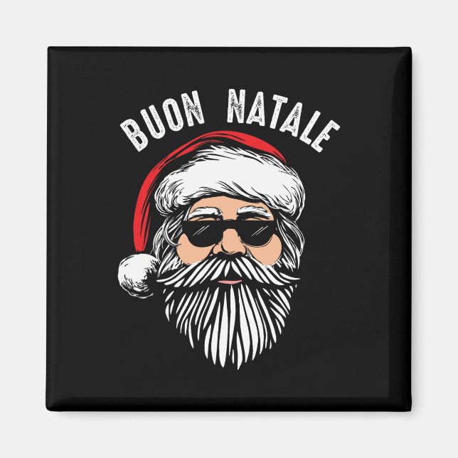 Buon natale italian santa claus babbo lustiger chr magnet (Vorne)