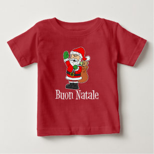 Buon Natale Italian Santa Kids Baby T - Shirt