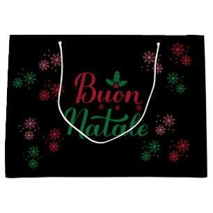 Buon Natale Italienisch Frohe Weihnachten Große Geschenktüte