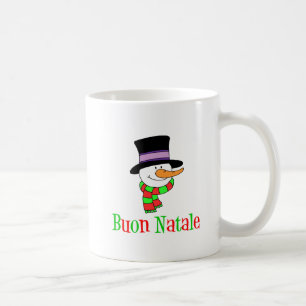 Buon Natale Italienisch Frohe Weihnachten Snowman  Tasse
