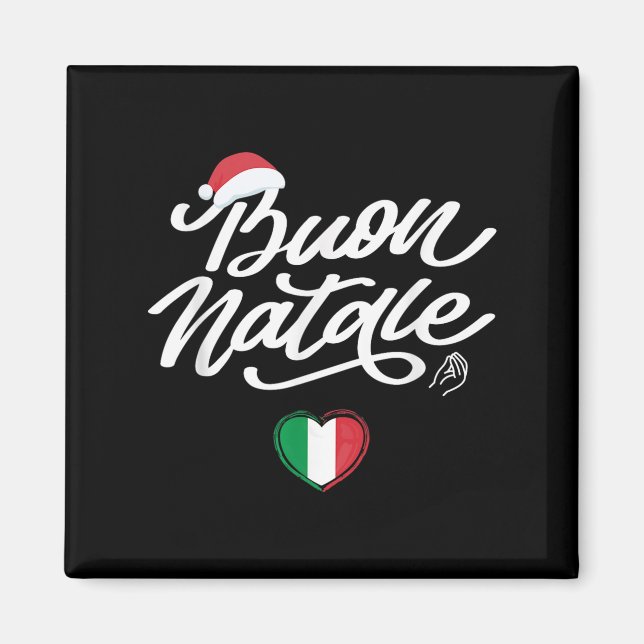 Buon Natale Italienische Familie Weihnachten, Ital Magnet (Vorne)