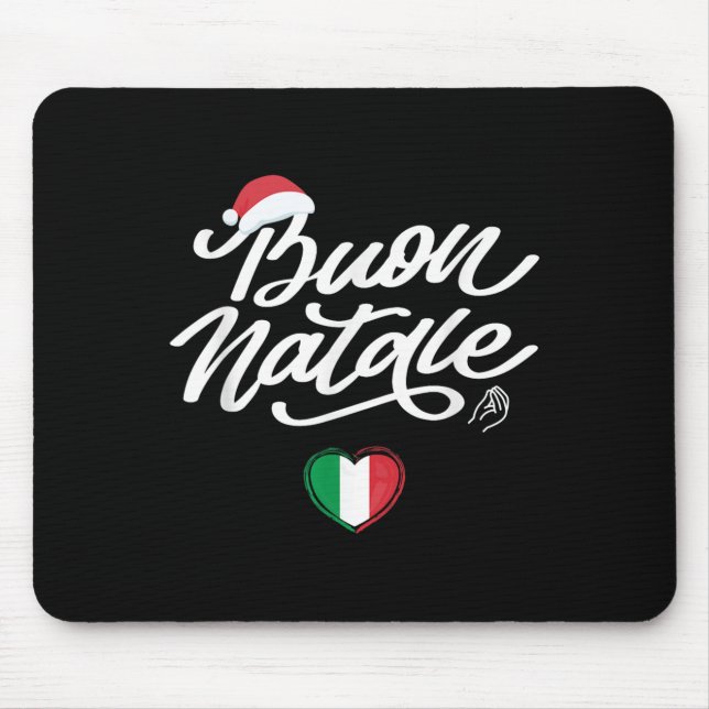 Buon Natale Italienische Familie Weihnachten, Ital Mousepad (Vorne)