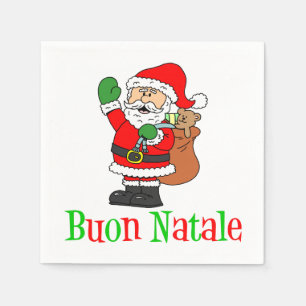 Buon Natale italienische frohe Serviette