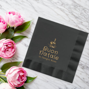 Buon Natale Italienisches Weihnachten Personalisie Servietten Mit Folie