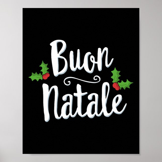 Buon Natale Italy Pride Xmas Holiday Italian Chris Poster (Vorne)