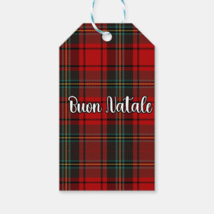 Buon Natale Kariert Geschenkanhänger