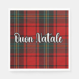 Buon Natale Kariert Serviette
