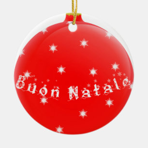 Buon Natale Keramik Ornament