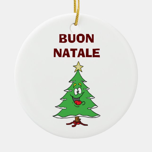"BUON NATALE" LACHT CHRISTMAS TREE ORNAMENT (Vorne)