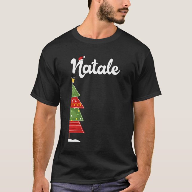 Buon Natale Matching Paar hässliche Weihnachten un T-Shirt (Vorderseite)
