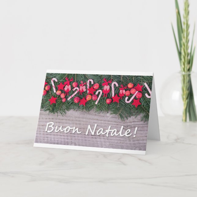 ***BUON NATALE*** MERRY CHRISTMAS FAMILY/FREUNDE KARTE (Vorderseite)