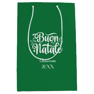 Buon Natale Merry Christmas Mittlere Geschenktüte