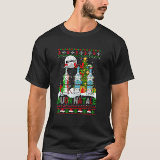 Buon Natale Merry Xmas Three Santa Vodka Glasses S T-Shirt