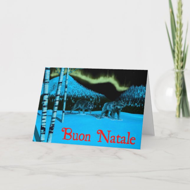 Buon Natale - Nachtpatrouille Feiertagskarte (Vorderseite)