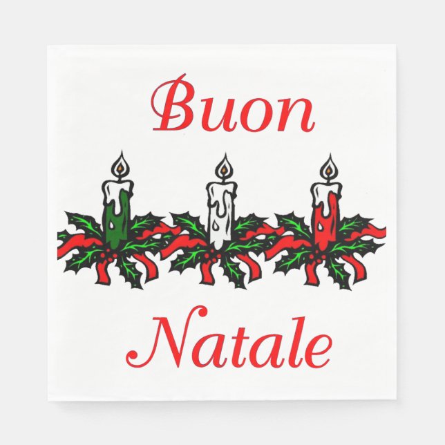 Buon Natale Napkins Serviette (Vorderseite)