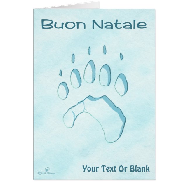 Buon Natale - Polar Bear Paw Print (Vorne)