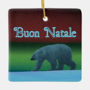 Buon Natale - Polar Lights Polar Bear Keramikornament