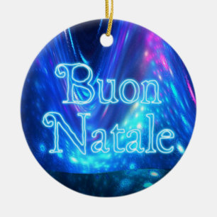 Buon Natale - Qaanaq - Nordlichter Keramik Ornament