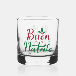 Buon Natale Red und Green Christmas Whiskyglas