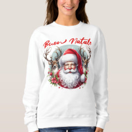 Buon Natale Santa mit Rentier Sweatshirt