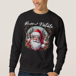 Buon Natale Santa mit Rentier Sweatshirt