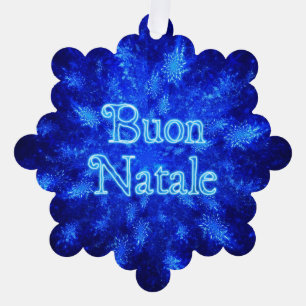 Buon Natale - Snowburst Ornament Karte