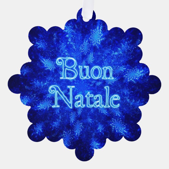 Buon Natale - Snowburst Ornament Karte (Vorderseite)