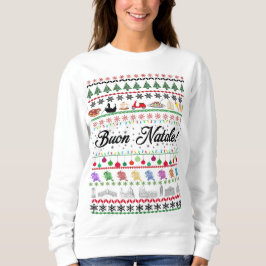 Buon Natale Strickjacke Sweatshirt