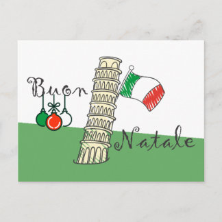 Buon Natale Turm von Pisa Feiertagspostkarte