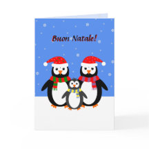 Buon natale Weihnachten niedliche Pinguine italien