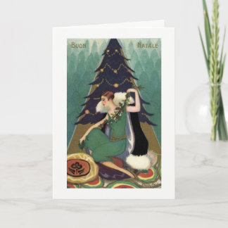 Buon Natale Weihnachtskarte Kunst-Dekoentwurf Feiertagskarte