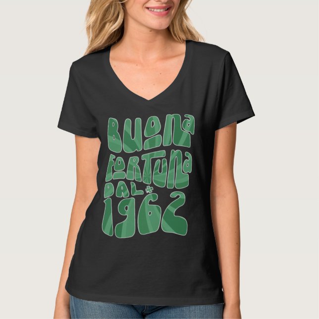 Buona Fortuna Dal 1962 61 Anni Compleanno St Patri T-Shirt (Vorderseite)