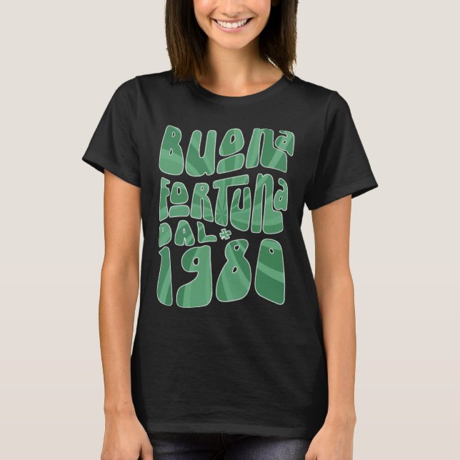 Buona Fortuna Dal 1980 43 Anni Compleanno St Patri T-Shirt (Vorderseite)