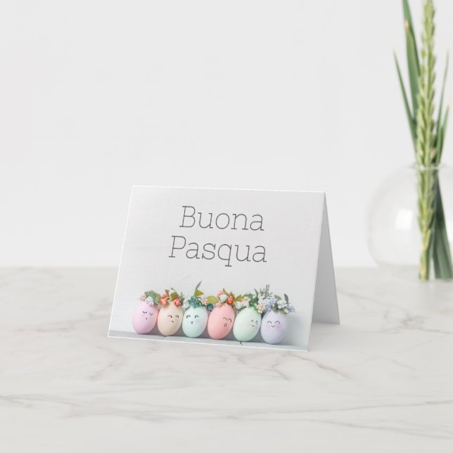 Buona Pasqua, Italienisches glückliches Ostern Karte (Vorderseite)