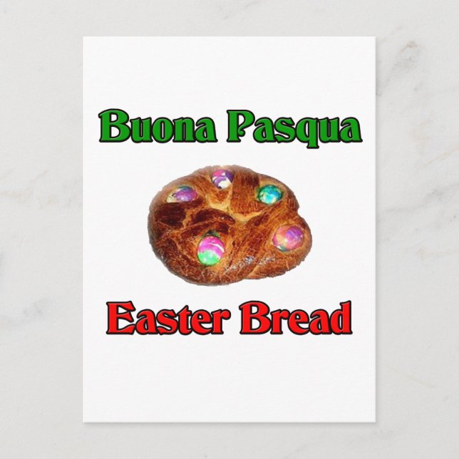 Buona Pasqua Osterbrot Feiertagspostkarte (Vorderseite)