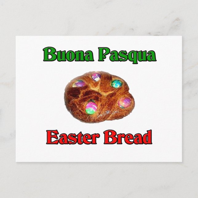 Buona Pasqua Osterbrot Feiertagspostkarte (Vorderseite)